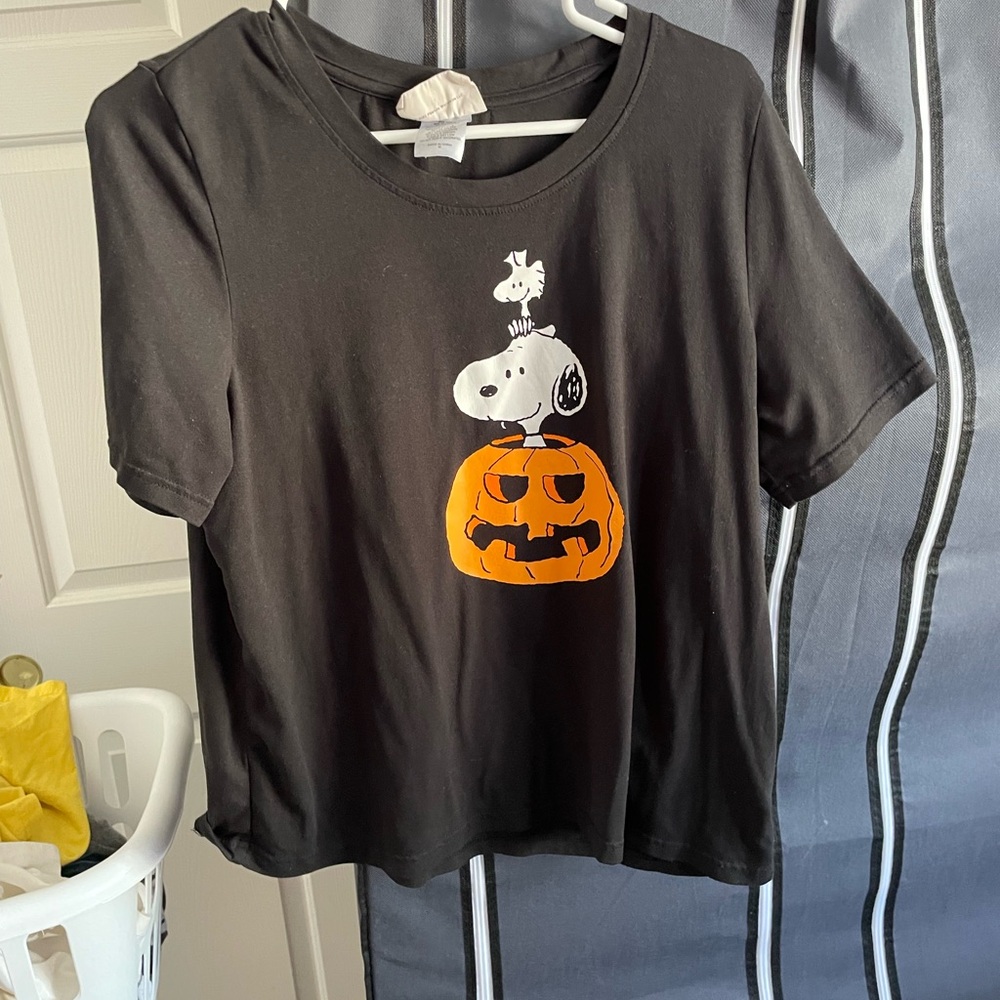 Black and Orange Halloween Pajama Shirt